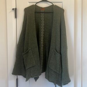 POL Oversized Green Cardigan